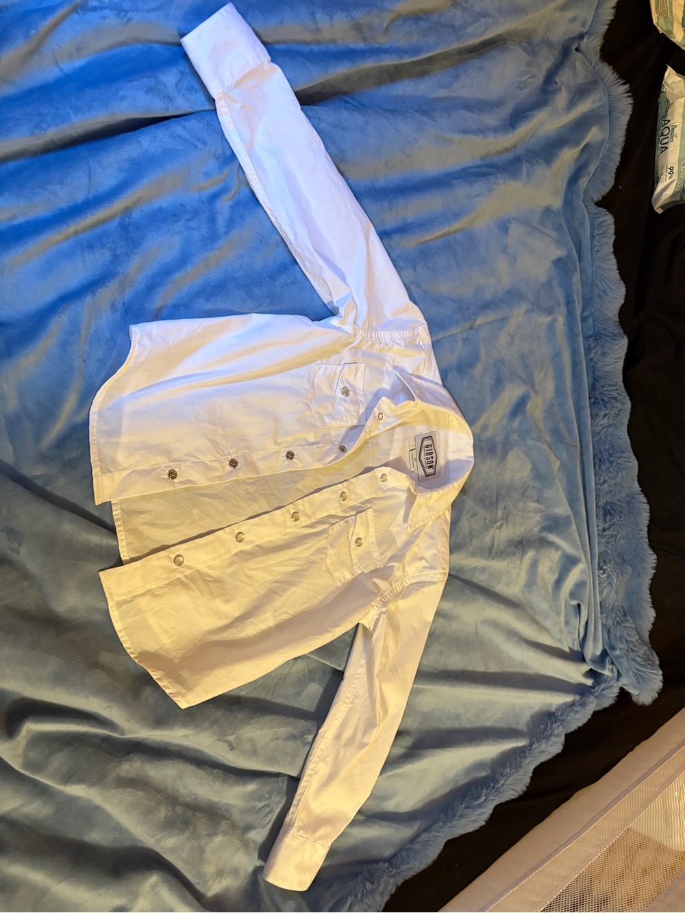 Gibson White Kids Button-Down Pearl Snap Shirt